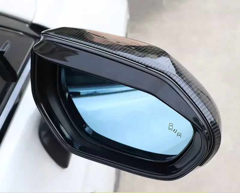 For Toyota Corolla 2019-2024 2x Car Sticker ABS Exterior Side Mirror Rain Eyebrow Frame Trim Decorative Accessories Carbon Black Quake