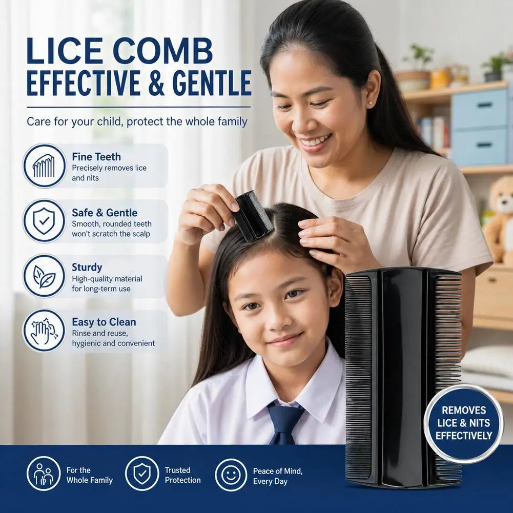 Double Sided Head Lice Comb Fine Tooth Head Lice Flea Remove Hair Combs Dandruff Removal Multicolour Styling Tools Hair Tools Quake