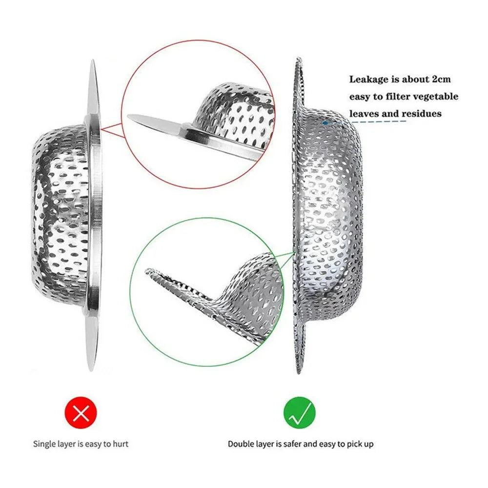 Water Sink Filters Sink Mesh Strainer Kitchen Tool Stainless Steel Bathroom Floor Drains Cover Shower Hair Catche Stopper Tools Quake