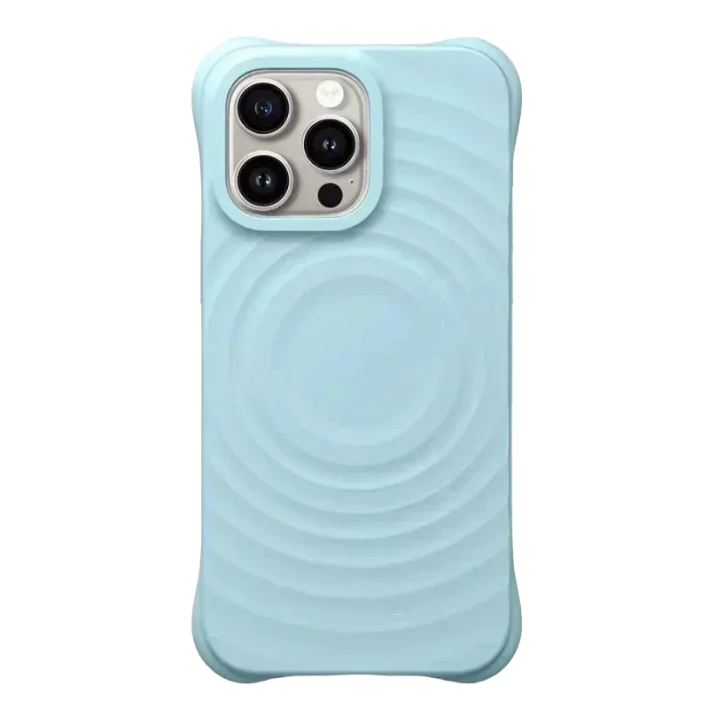 608231 Wave Magnetic Phone Cover for IPhone 13 14 15 16 17 18 Pro Max Case for IPhone 18Pro Quake sky blue iPhone 18 Pro