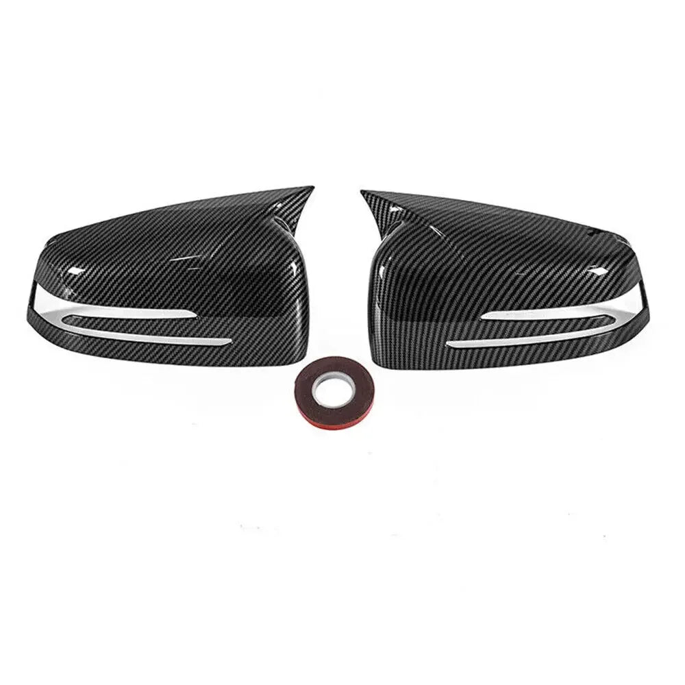For Mercedes Benz W176 W246 W212 W204 C117 X156 X204 W221 A B C E S CLA GLA GLK Class Rearview Side Mirror Cover Wing Cap Trim Quake Carbon