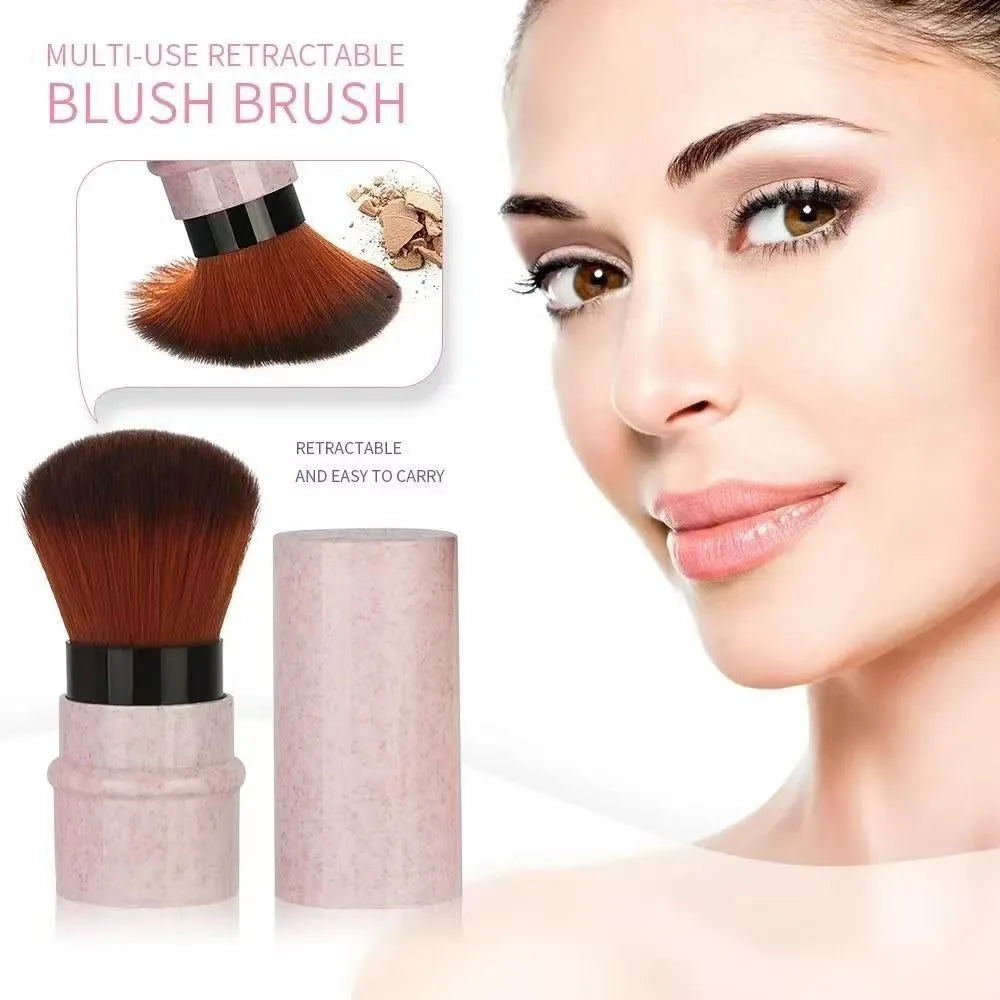High Quality Retractable Makeup Brush with Cover Portable Powder Blush Brush Multi-Functional Single Blush Brush Outdoor Travel Quake