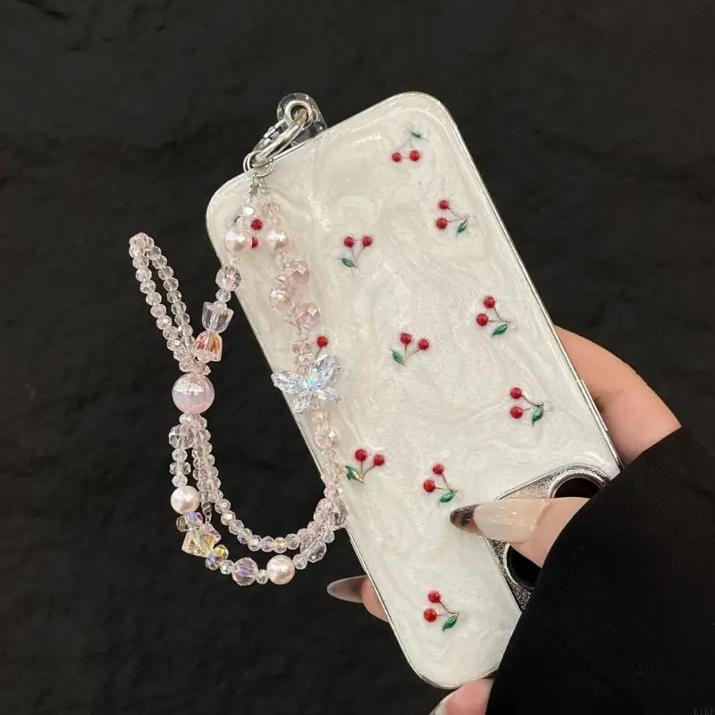 Women Girls Cellphone Pendant Hanging Cord Beaded Telephone Strap Jewelry Chain K1KF Quake