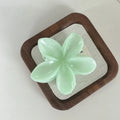 Flower Hair Claws Summer Beach Travel Hair Grab Clip Women Girls Female Fashion Shark Clip Bohemian Styling Barrettes Headwear Quake green
