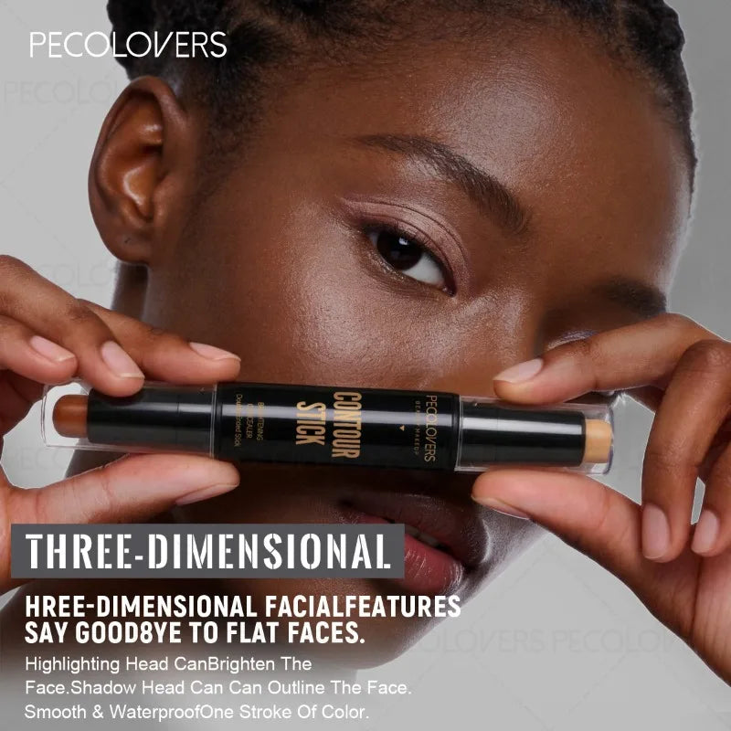 1PC Double-ended Concealer Stick, Facial Contouring Stick, Three-dimensional Face Shape, Covering Blemishes, Facial Cosmetics Quake