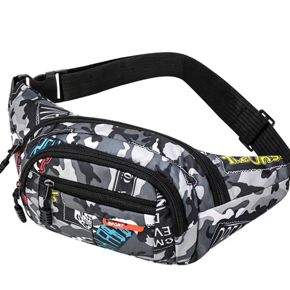 Women Men Breast Package Waterproof Outdoor Sports Bag Canvas Pouch Waist Bag Fanny Pouch Crossbody Male Banana Bag Quake