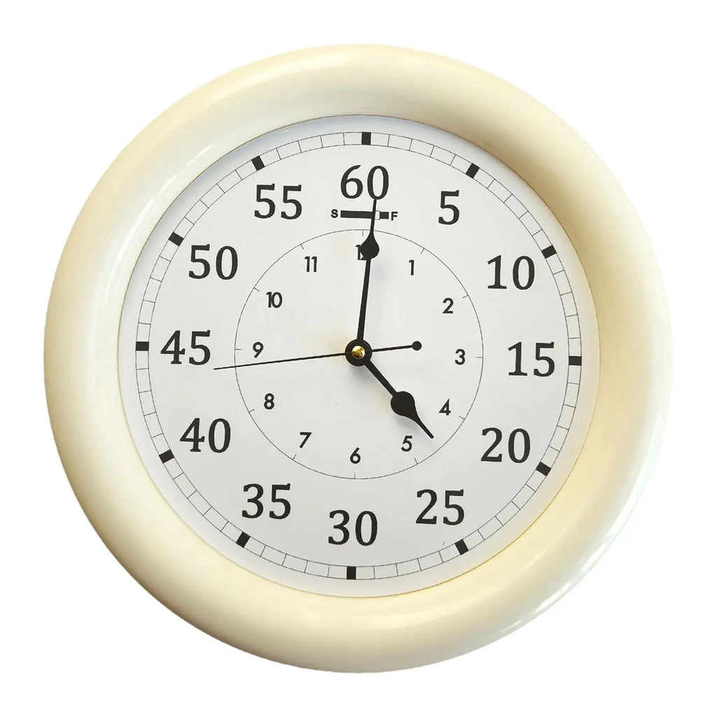 Versatile Wall Clock Modern Design Easy Read Decorative Accent for Bedroom Bathroom Dining Home Quake White