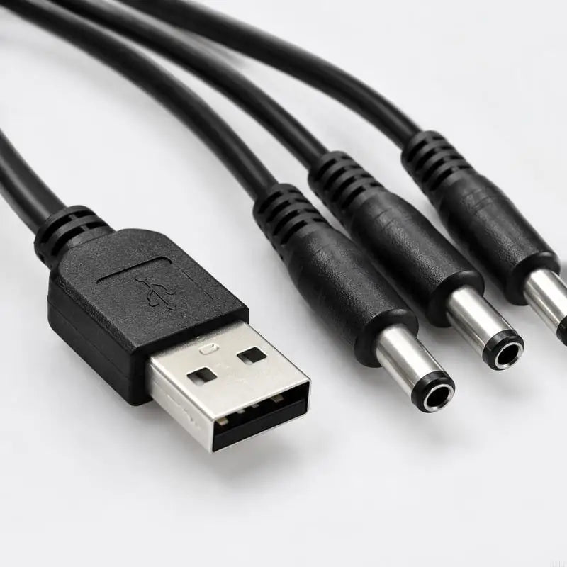 Center-Positive USB Power Splitter Cord with DC5521 Male Outputs, PVC Insulation, and a Branched Cable Construction K1KF Quake 1 point 4 CN