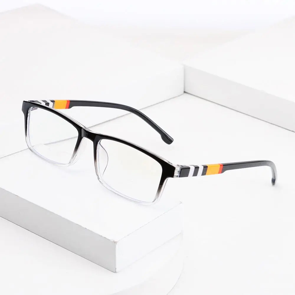 New Anti-Blue Light Reading Glasses for Women Men Fashion Striped PC Frame Readers Eyewear Eye Protection Presbyopia Eyeglasses Quake