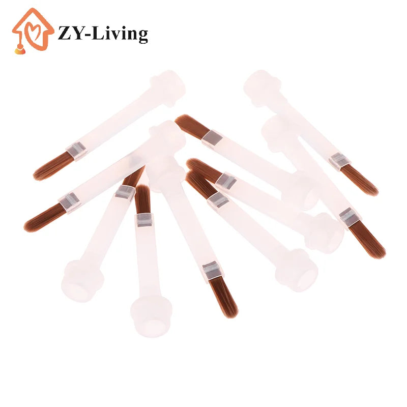 5/10/20Pcs Disposable Nail Polish Brush For 15ml Nail Polish Bottle Replacement Brush Brown Hair Nail Art Brush Applicators Quake