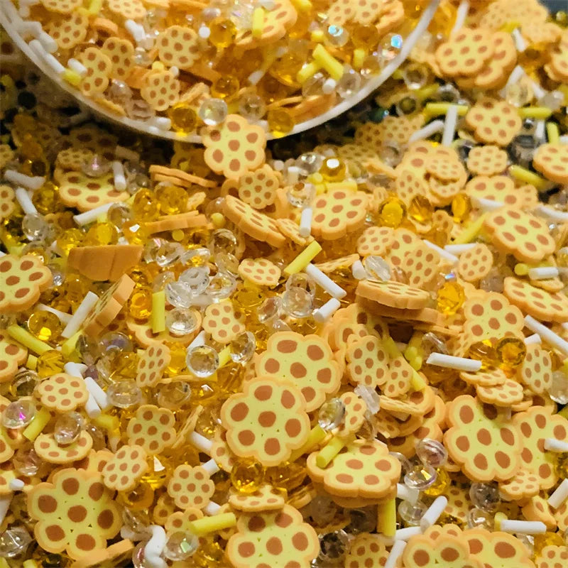 50g Honeycomb Mixed rhinestone Polymer Clay Slices Simulation Sprinkles for Shakers Accessories 100g/Lot Peppermint Candy Polym Quake