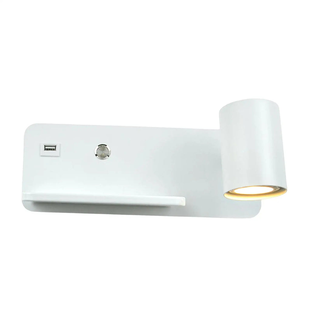 LED Gu10 Light Spotlight Adjustable Wall Sconce with USB Port Cordless Charging Bedside Bedroom Quake