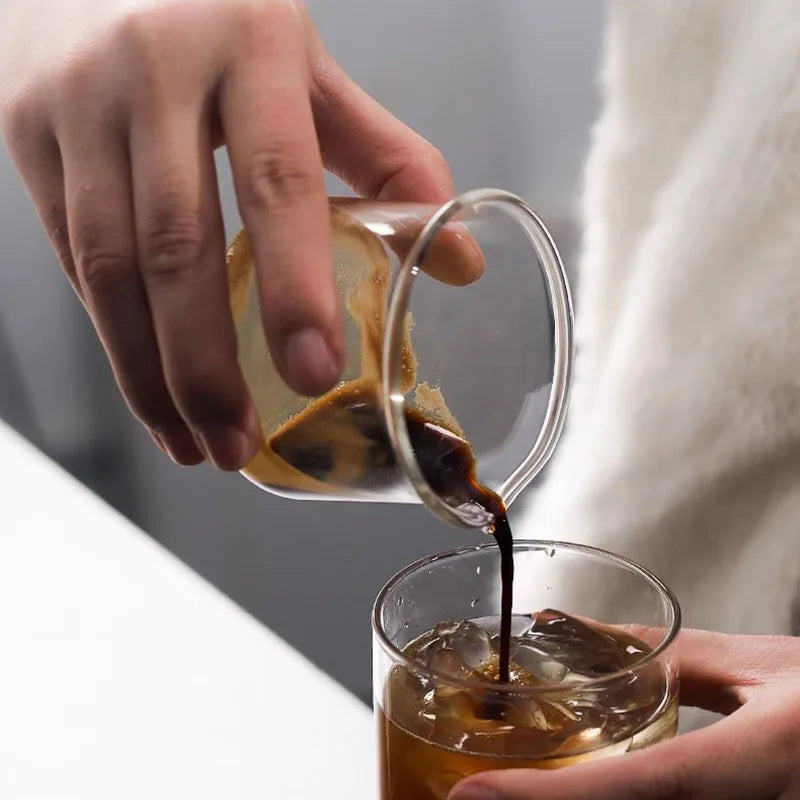 YWDL Espresso Measuring Cup 100ml Clear Scale Espresso Shot Glasses Coffee Extraction Cup Milk Cup Kitchen Coffee Accessories Quake
