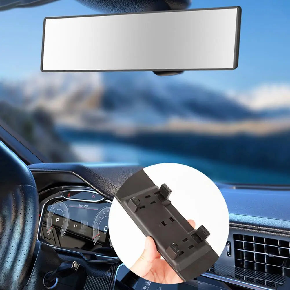 Car Baby Mirrors Interior Rear View Mirror Wide Angle Convex Rearview Mirror Anti Glare Large Vision Panoramic Auxiliary Monito Quake A