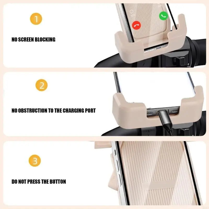 Universal Motorcycle Phone Mount with Sun & Rain Cover for 4.7 to 7.2 Inch Smartphones Bike Handlebars Mirror K1KF Quake