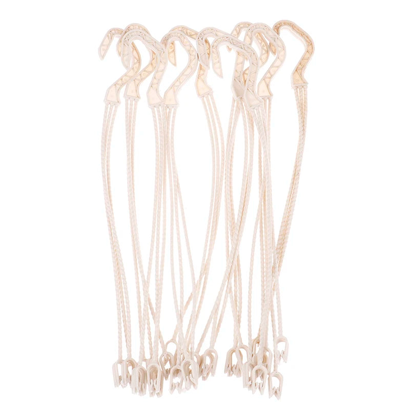 10PCS 36cm Plant Hanger Hook Flower Pots Hanging Basin Garden Basket Hanging Chains Quake White