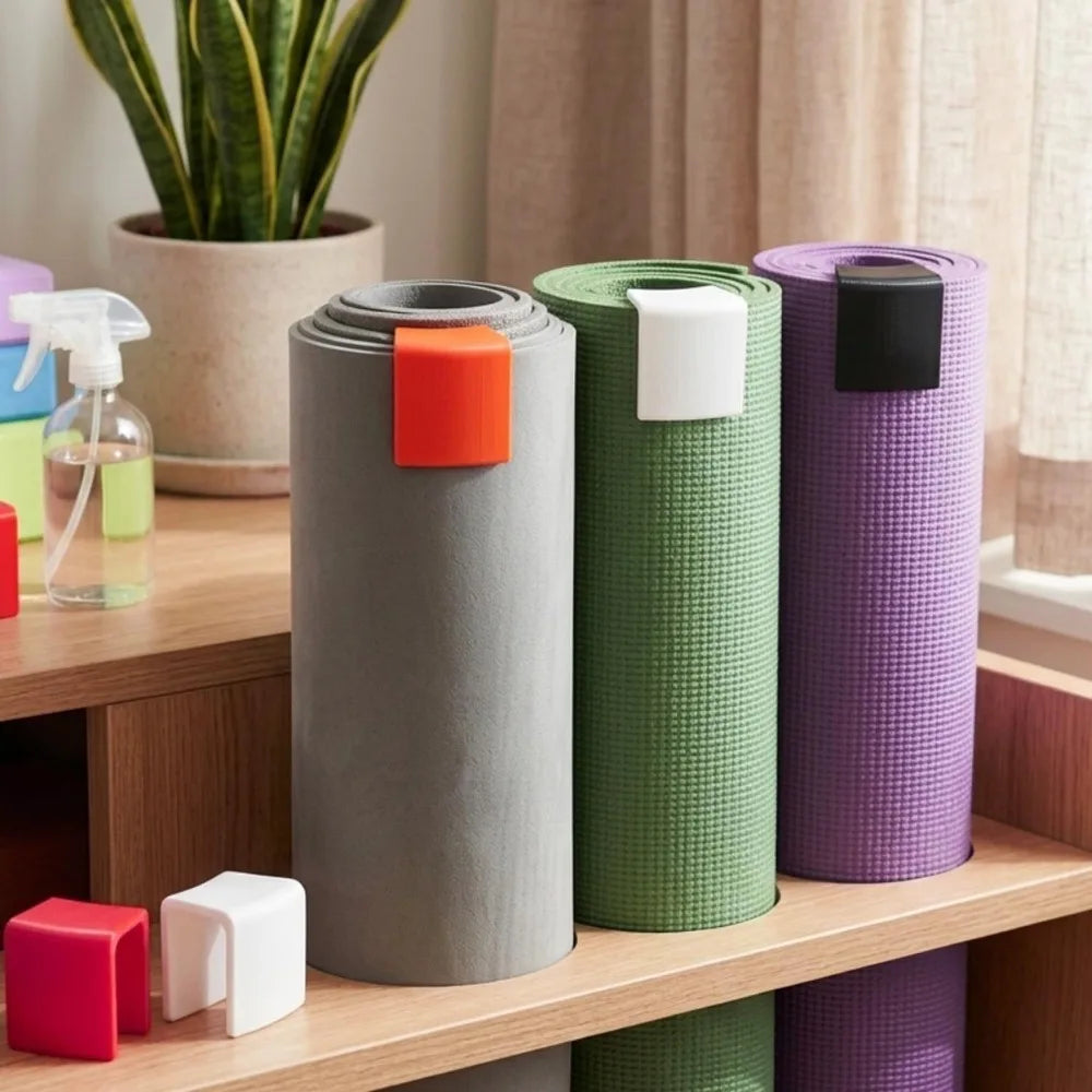 5/1PCS Yoga Mat Fixing Clip Anti-Loose Roll Holder Buckle Yoga Mat Storage Fixator Fitness Mat Organizer Universal Gym Accessory Quake