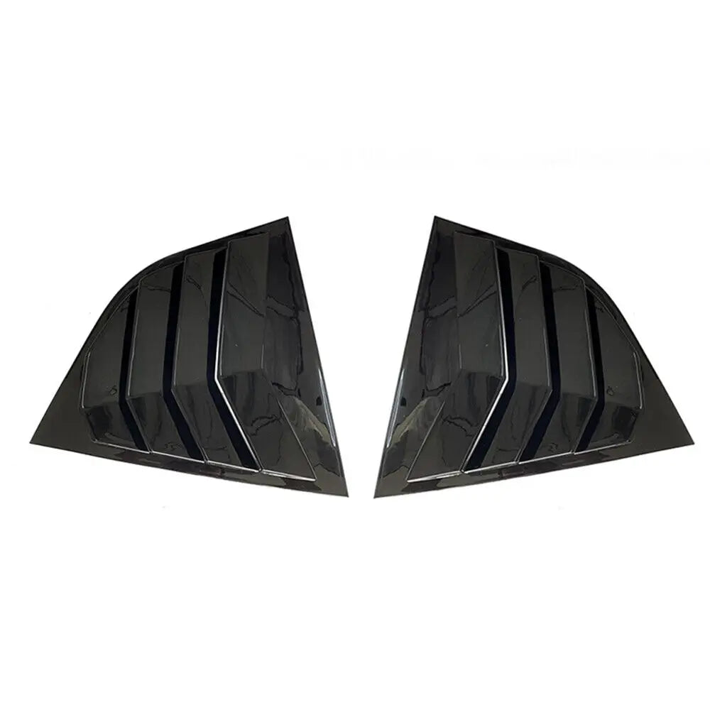 For Skoda Octavia MK3 2013-2019 Car Rear Louver Window Side Shutter Cover Trim Sticker Vent Scoop ABS Carbon Fiber Accessories Quake Gloss Black