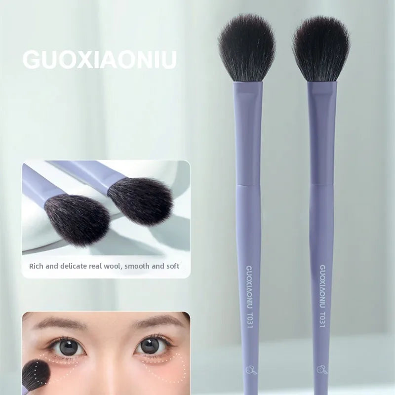 GUOXIAONIU Purple Blusher Brush Foundation Contour Eye Shadow Brush Makeup Tool Ultra Soft Make Up Highlight Brow Shadow Brush Quake