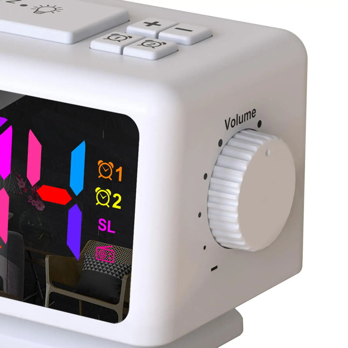 LED Digital Alarm Clock Desk Digital Clock for Office Bedroom Deep Sleepers Quake Black