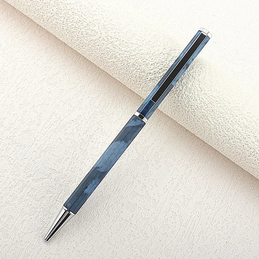 Premium Octagonal shape Metal Ballpoint Pen blue Ink Office Business Writing Ballpoint Pen School Student Stationery Gifts Quake 857-8