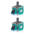 2Pcs 3D Analog Stick Joystick Spare Parts For PS5 Dualshock Wireless Controller Quake green