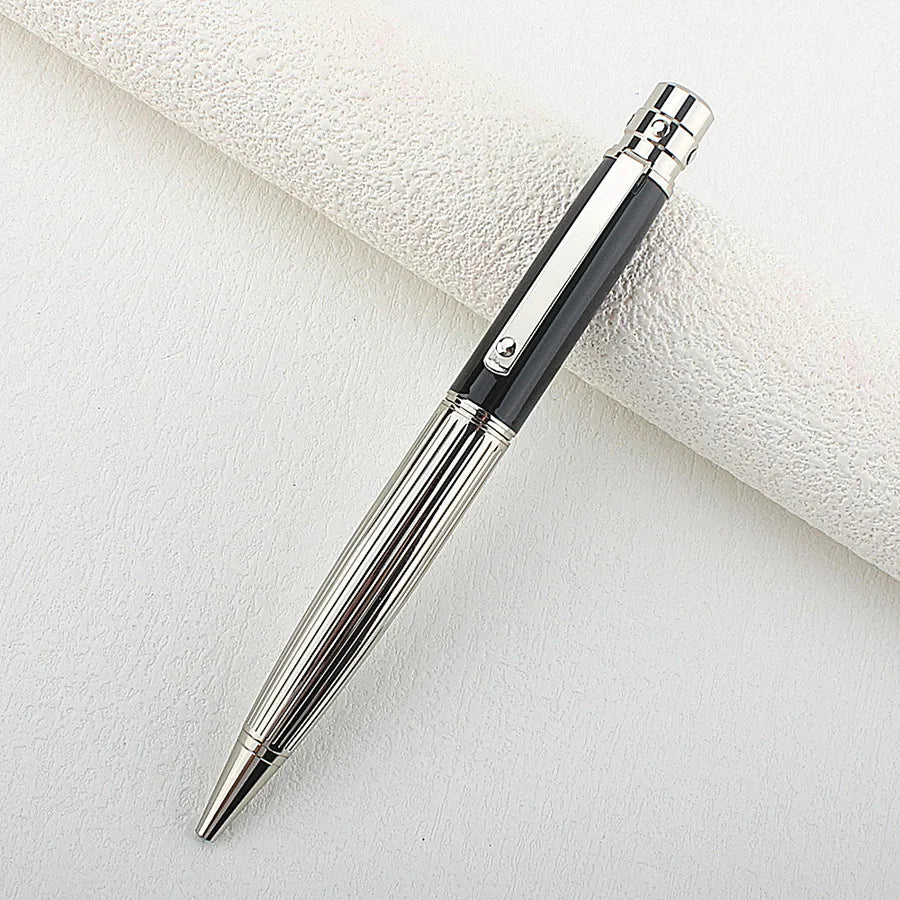 Elegant Vintage Rotating Metal Pen Smooth Blue Ink Writing High End Office Business Design with Pen Holder Quake 3010-5
