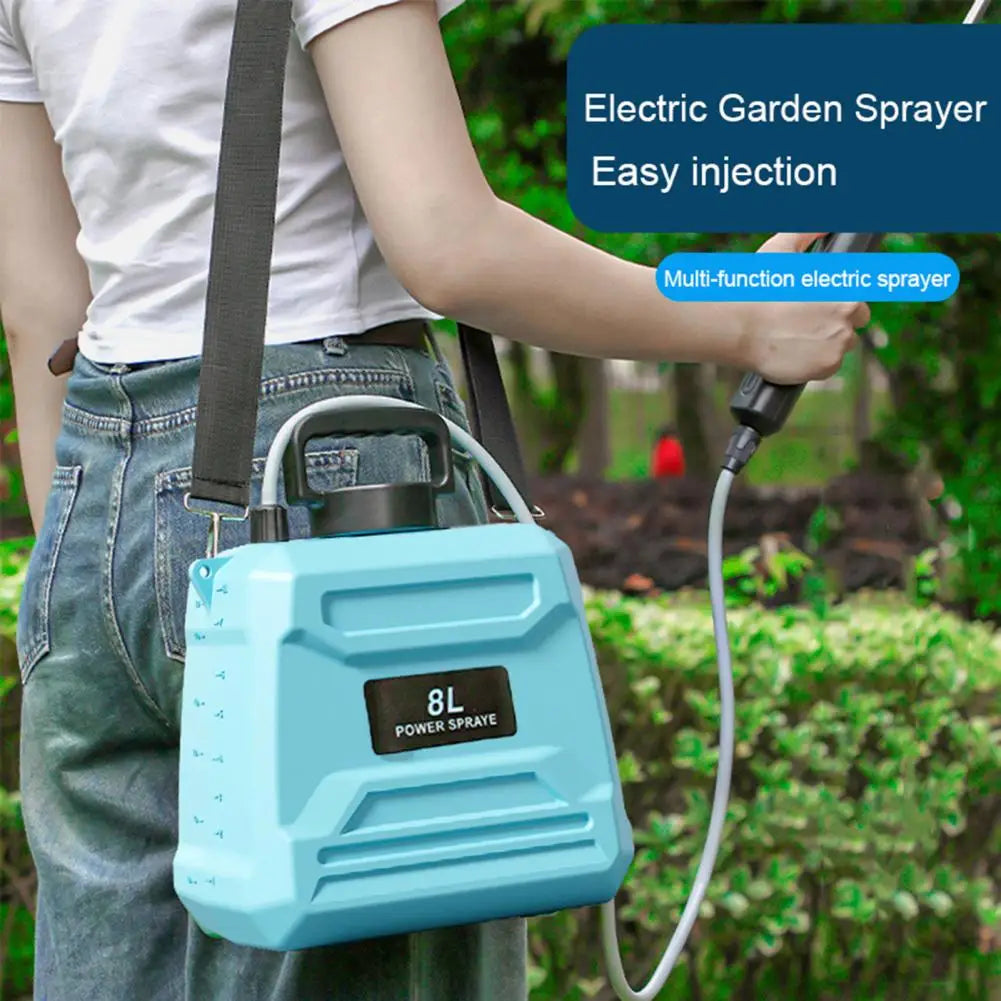 High-Pressure Agricultural Sprayer Lithium Battery 8L Backpack Pesticide Sprayer New Disinfection Irrigation Electric Sprayer Quake