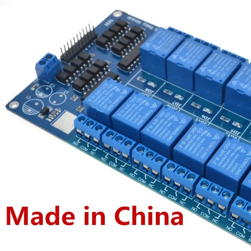5V 16 Channel Relay Module for arduino ARM PIC AVR DSP Electronic Relay Plate Belt optocoupler isolation Quake