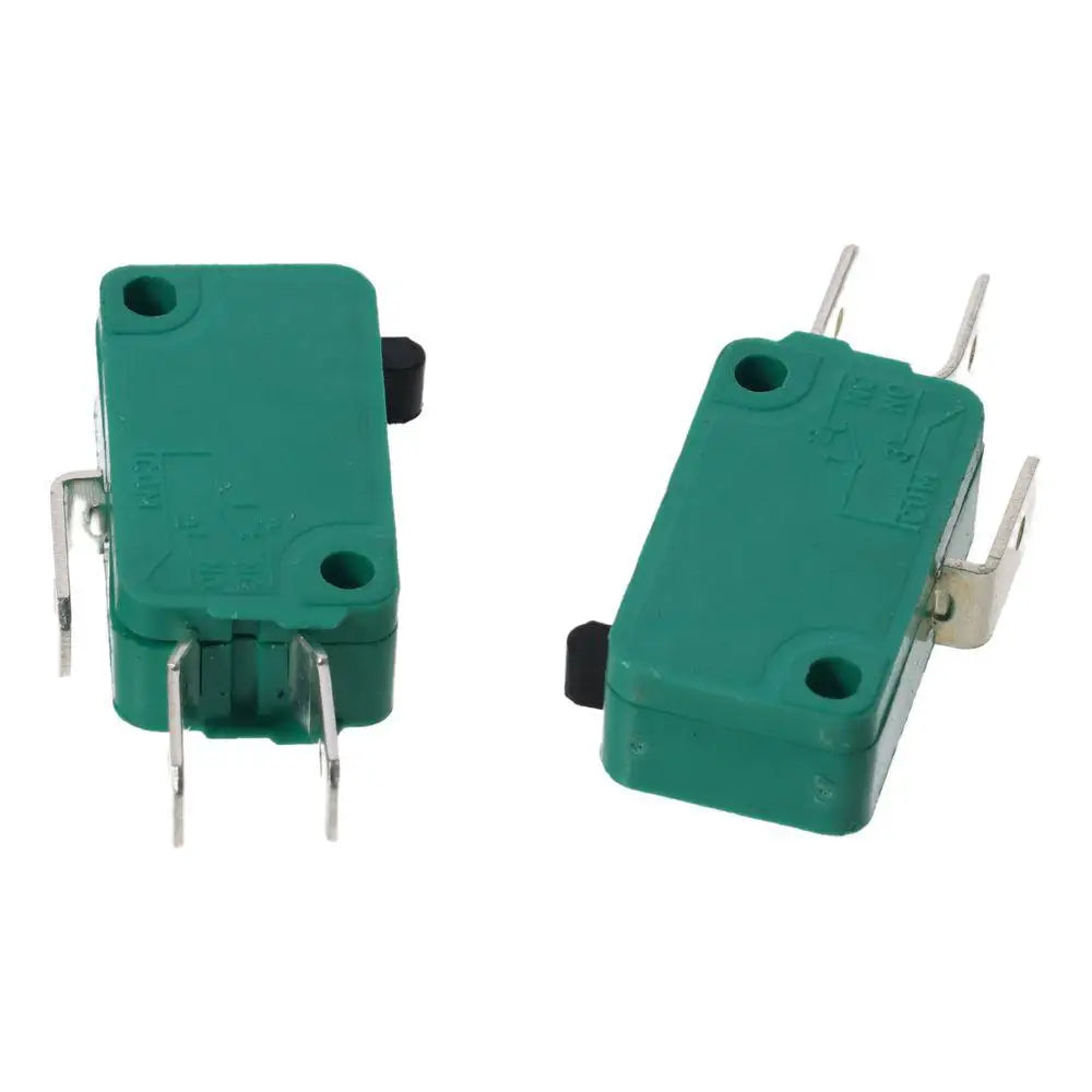 2pcs Durable KW3-OZ Micro Limit Switches 16A 125/250VAC Green Micro Switch 3 Pins SPDT NO NC Limit Switch PCB Terminals Quake