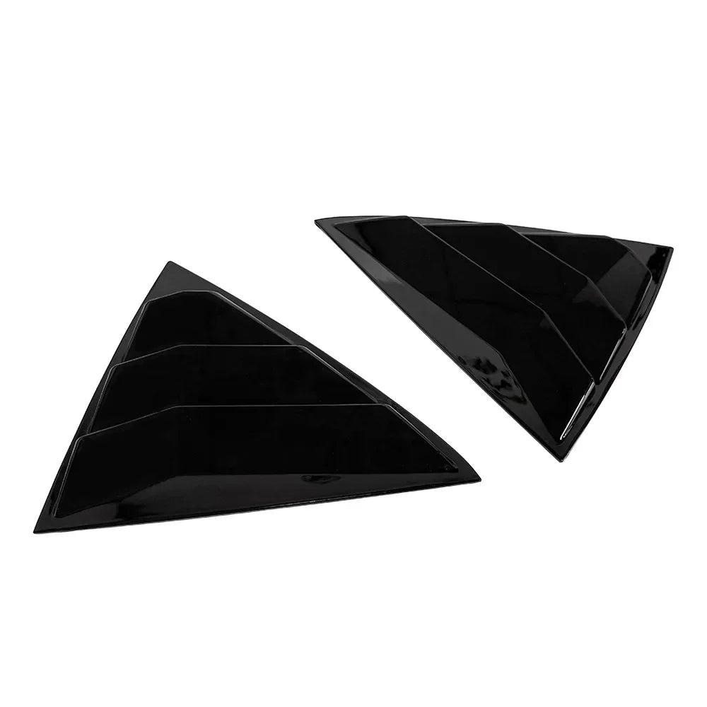 For Kia Picanto 4 Doors 2012-2025 Car Rear Louver Window Side Shutter Cover Trim Sticker Vent Scoop ABS Carbon Fiber Accessories Quake