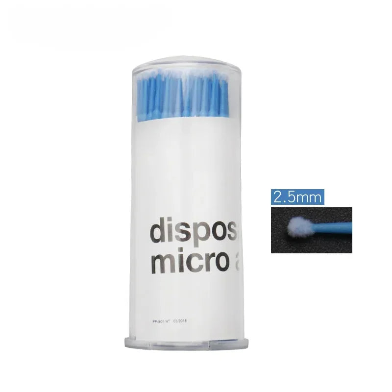 vvocci 100pcs Disposable Mini Makeup Applicator Brushes – Barrel Eyelash Extension & Mascara Brushes, Single-Use Cosmetic Tools Quake M181 Dark Blue L