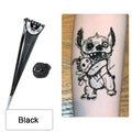Temporary Cream Semi-Hand-Painted Cream Tattoo Cream Smear Tattoo Color Material India Painting Color DIY Tattoo Cone Body Art Quake black