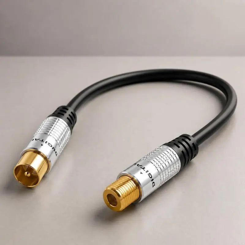 Coaxial Satellite Antennas Cable RG59U, F Female to TV9.5 Male Cable for Cable Box, Receiver, and DVR Setup K1KF Quake
