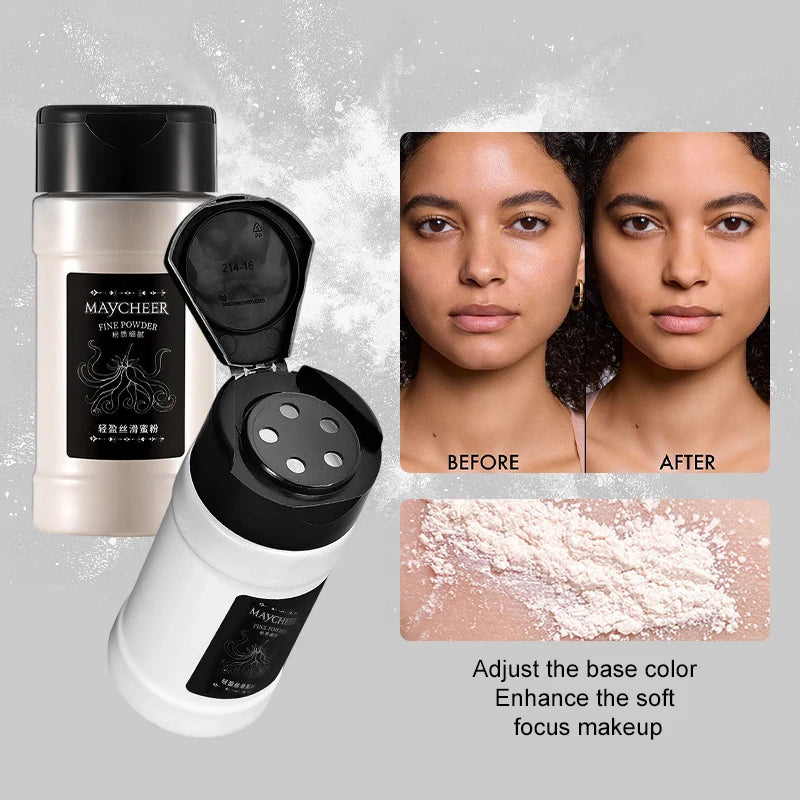 Oil Control Loose Powder Can Reduce Pores and Fine Lines, With a Long-lasting Matte Effect and Natural Facial Makeup Powder Quake