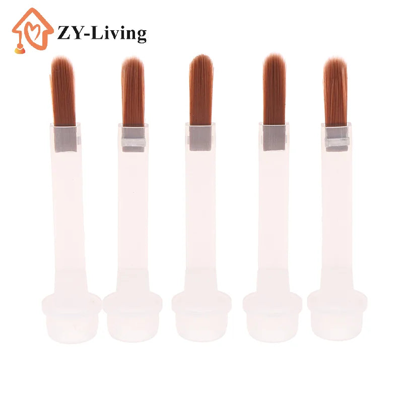 5/10/20Pcs Disposable Nail Polish Brush For 15ml Nail Polish Bottle Replacement Brush Brown Hair Nail Art Brush Applicators Quake