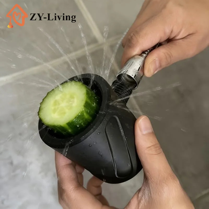 1pcs Upgraded Men's Shower Head, Universal Bathroom Heated Massager, Handheld Coarse Hole Design, Durable And Easy To Install Quake