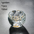 YWDL Diamond Cutting Crystal Liquor15/50ml Glasses Vodka Shot Glass Wine Glasses Whiskey Glass Spirits Sake Soju Brandy Tea Cup Quake golden 50ml