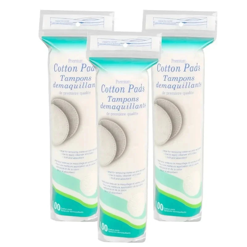 Double-side Round Makeup Cotton Remover Pads Women Disposable Compress Face Cleaning Wipes Three Layer Makeup Accessories Quake