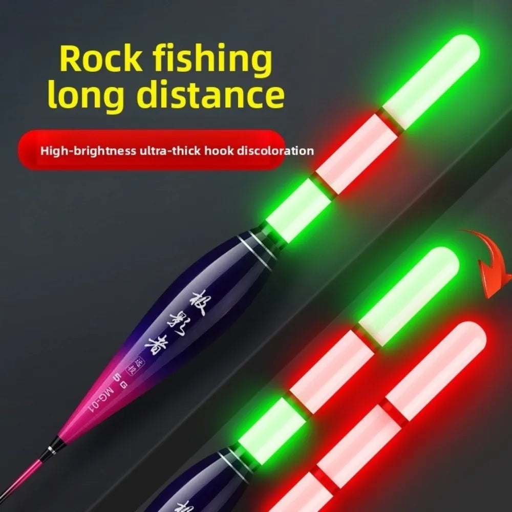 Indicator Electronic Fishing Float Buoy Strike Gravity Sensor Light Float Slip Drift Tube Bite and Change Colour Quake