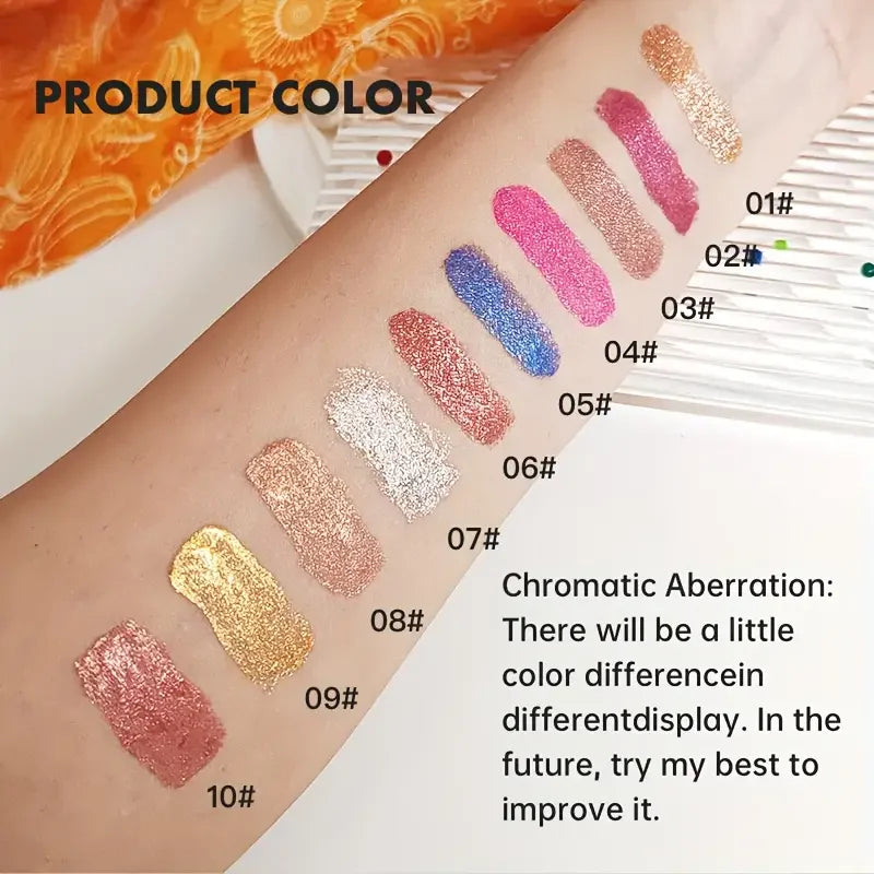 10 Colour Diamond Shimmer Lip Gloss Set,Glitter Shimmer Makeup Long Lasting lipsticks Makeup, Smudge Proof Lip Glaze Valentine's Quake