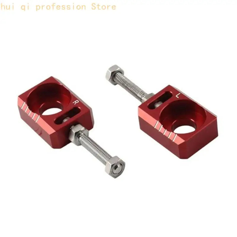 Motorcycle Chain Tensioner Rear Axles Blocks Wheel Axles Hub Spacer For Dirt Bike Rear Wheel Adjustable Mechanism H8WE Quake