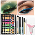 8PCS Face Set, Multi-color Eye Shadow Plate+eye Black+eyeliner Pen+makeup Tools, Waterproof and Durable, Halloween Makeup Quake SET 01