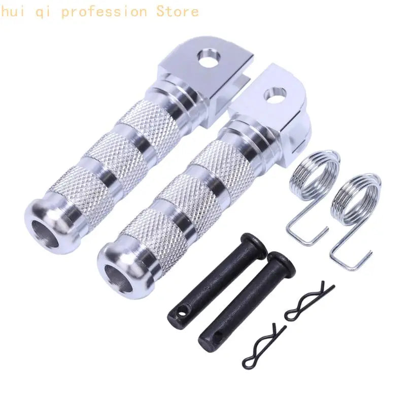 Forked Mount Motorcycle Foot Peg Assembly with Knurled Grip Texture, Machined Aluminum Build for Service Projects H8WE Quake H8WE3TT208670-S-A CN