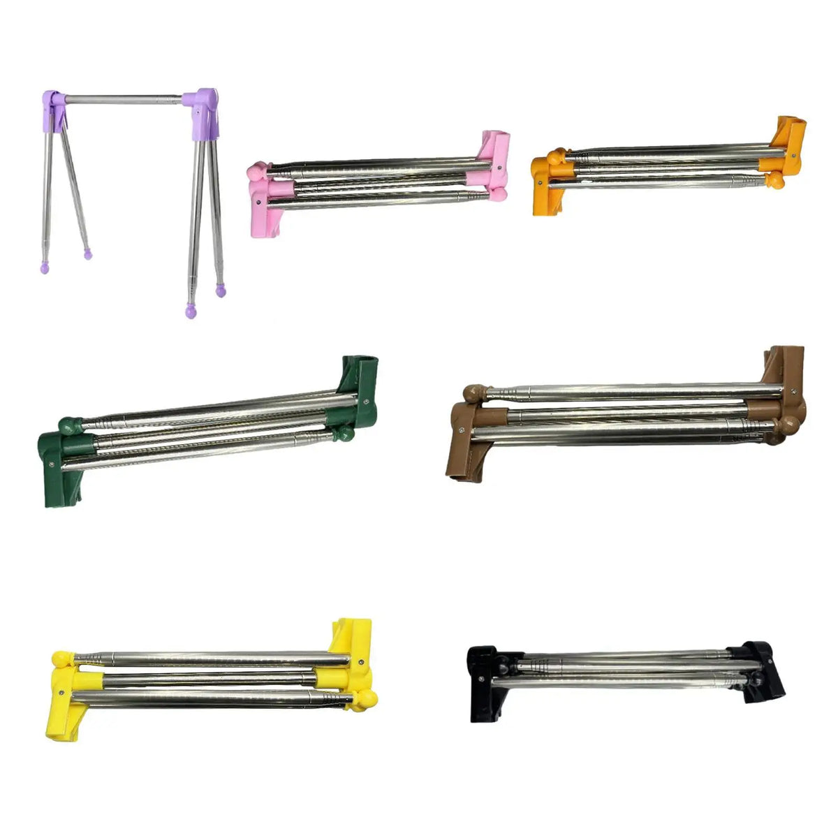 Portable Travel Garment Rack Mini Clothing Rack Lightweight Folding Clothes Rack for Cloakroom RV Balcony Camping Indoor Quake