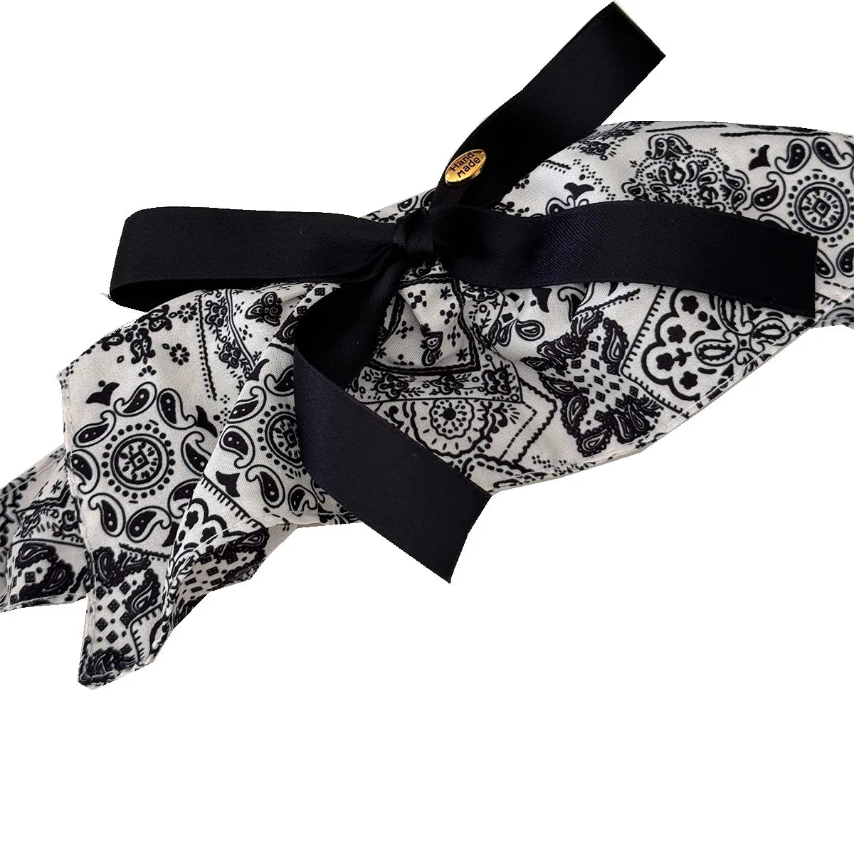 Vintage Floral Bow Ponytail Clip Korean Style Simple Elegant Fabric Pleated Skirt Spring Clip Back of The Head Ponytail Clip New Quake