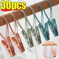 30/1PCS Windproof Laundry Clip Clothes Hanger Hook Non-Slip Drying Clip Plastic Bra Socks Quilt Clip Clothing Hanging Clamp Pegs Quake 1PC