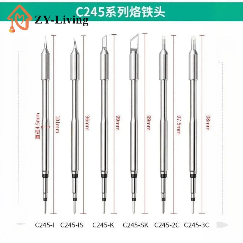 1Pcs C210 C245 Soldering Iron Tip for Phone Repair Tools Compatible with I IS K SK 2C 3C Soldering Station Quake