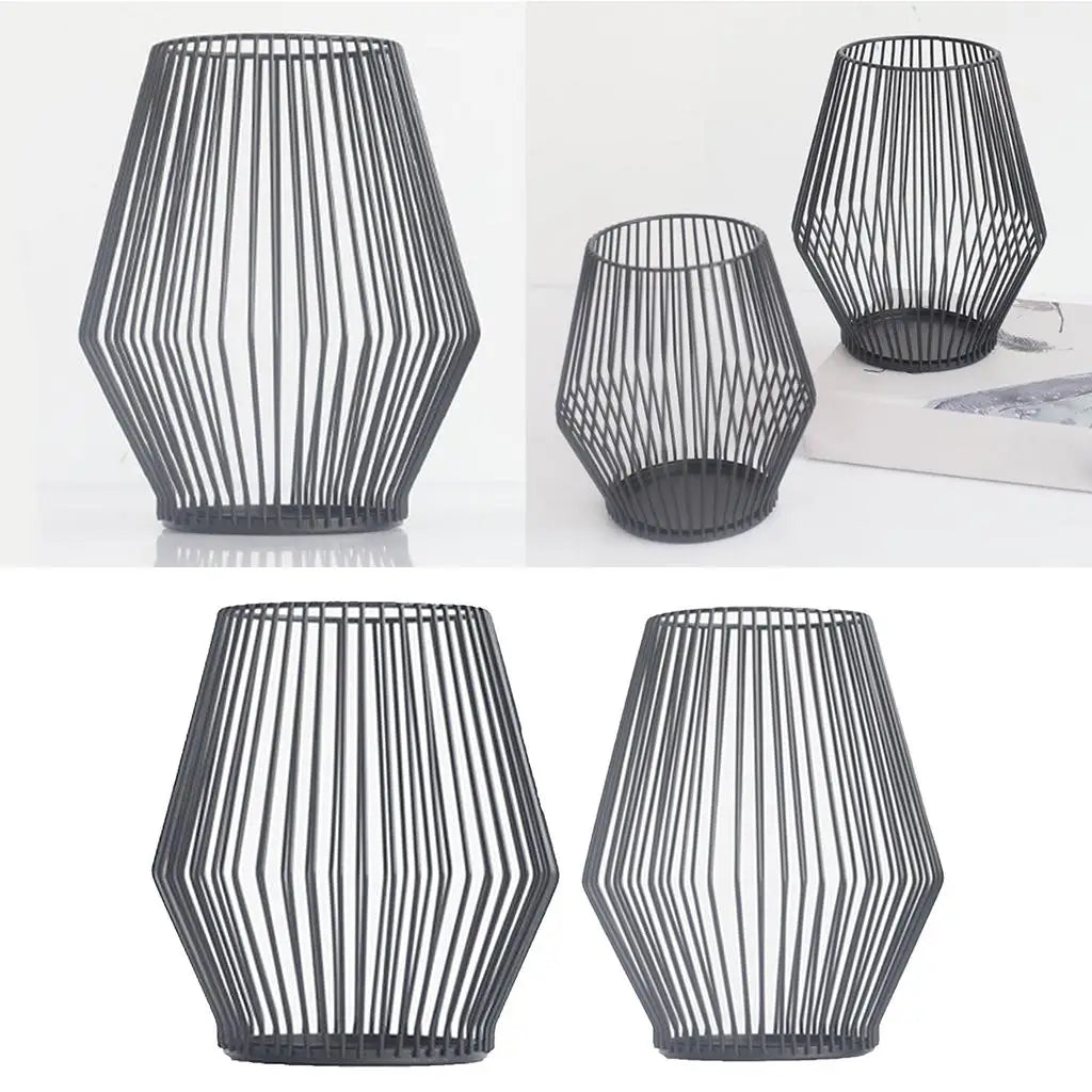 Iron Votive Candle Holder Mesh Lampshade Tealight Holder for Pillar Candles Centerpiece Decor for Wedding Party Quake