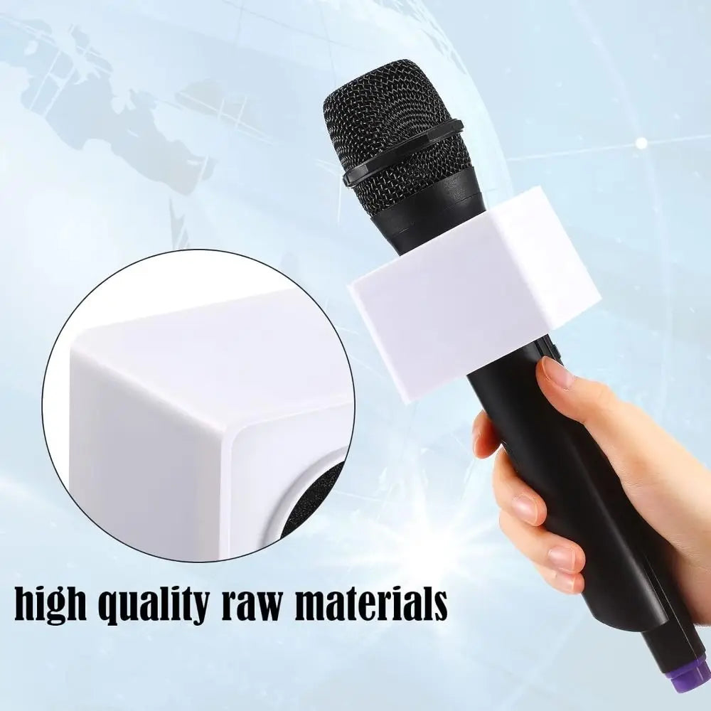 Replacement DIY Microphone Logo Flag Universal Customizable Microphone Flag Station Waterproof Mic Cube Stand Quake